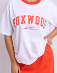 Intention Contrast Tee White/Grenadine