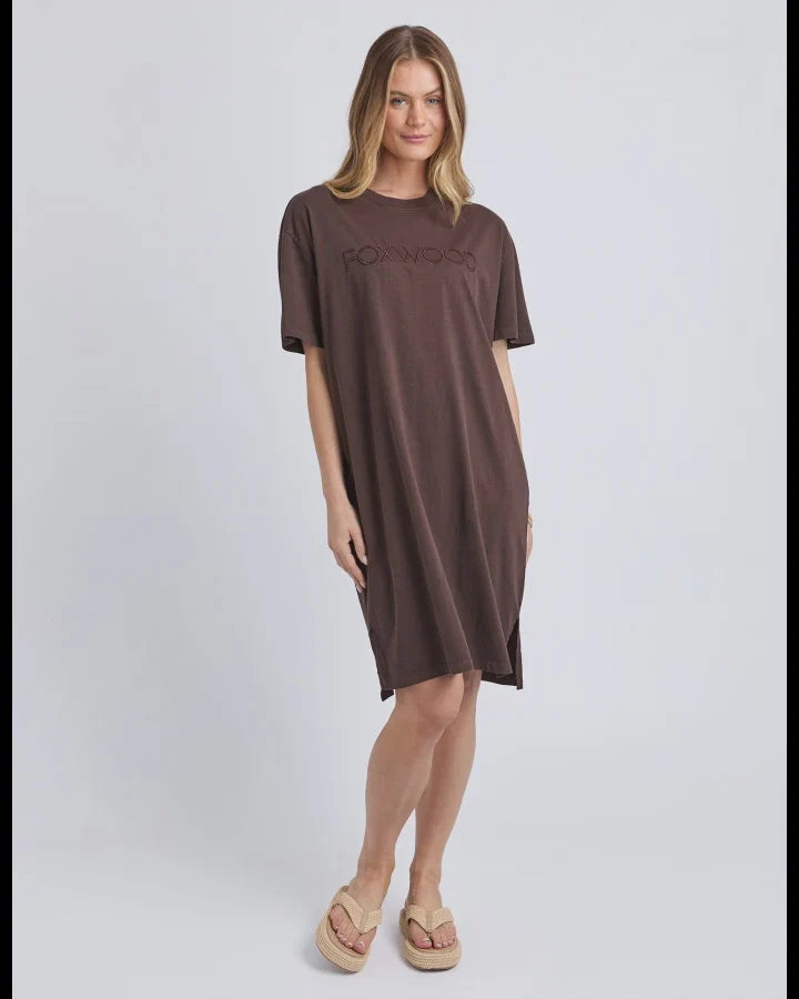 Simplified Tee Dress- Coffee