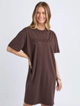 Simplified Tee Dress- Coffee