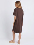 Simplified Tee Dress- Coffee