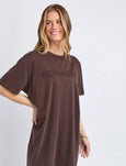 Simplified Tee Dress- Coffee
