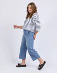 Sidney Cropped Wide Leg Jean Light Blue Wash