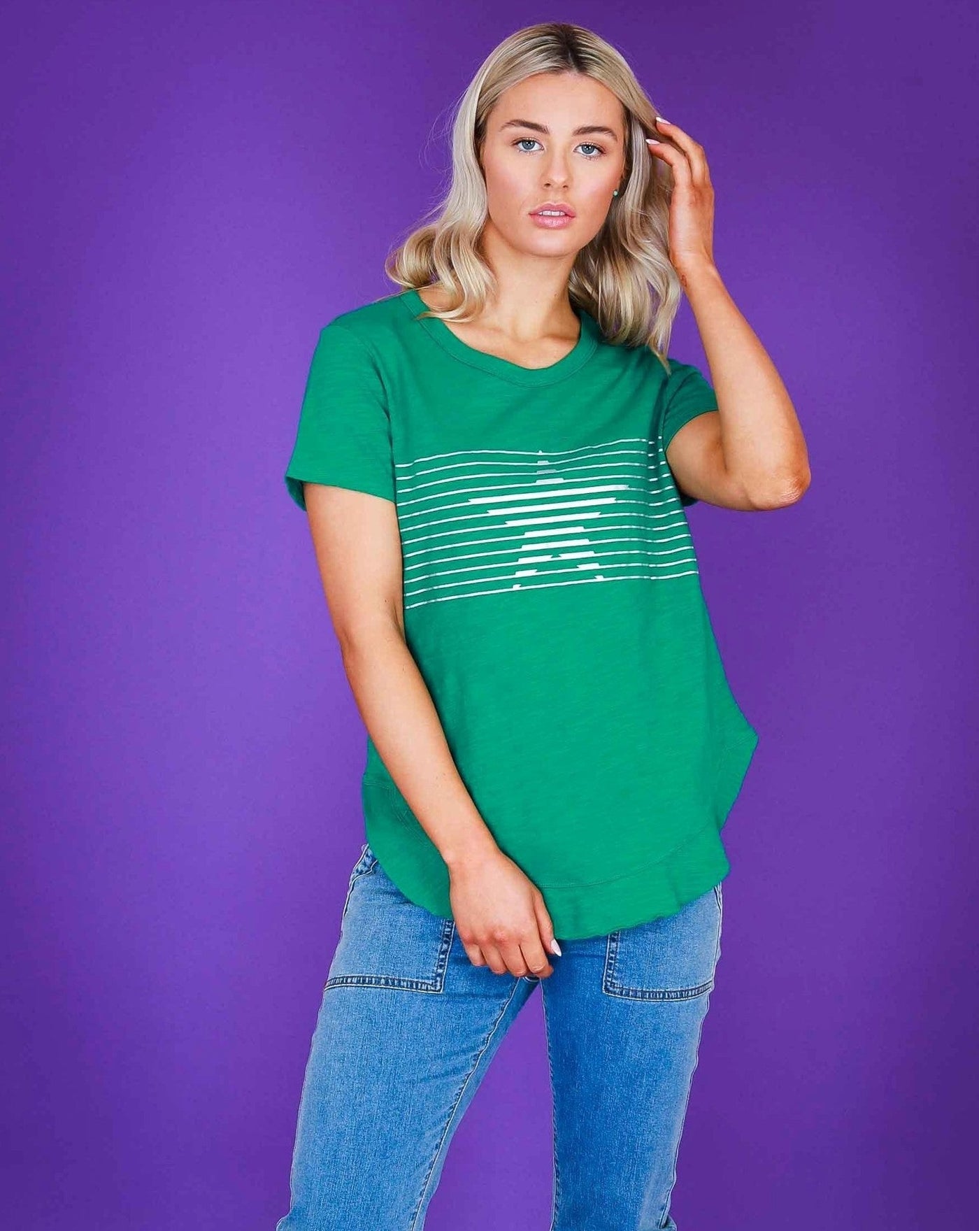 Lily Silver Star Green T Shirt