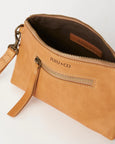 Small Leather Essential Pouch- Natural