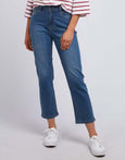 Ada Straight Leg Jean-mid wash denim