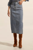Accord Skirt-Washed Denim
