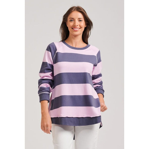 Curved Zipside Sweatshirt- Old Navy/Powder Pink