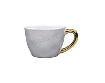 Speckle Espresso Cup 60ml Milk Gold Handle