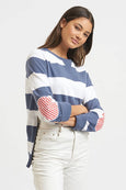 The Zipside Stripey Cotton Sweatshirt