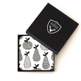 Apples & Pears Cork Backed Coasters Set of 4 | Black & White