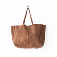 Unlined Leather Tote-Cognac