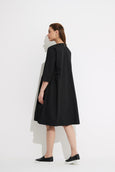 Pleat Skirt Dress- Black