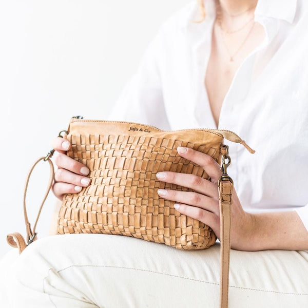 Woven Pouch Bag- Natural