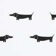 Dapper Dachshund Dog Cork Backed Placemats Set of 4 | Black & White