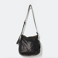 Perforated Leather Slouchy- Black