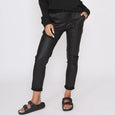 Riley Wax Look Jogger - Black