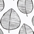 Lush Leaf Cork Backed Placemats Set of 4 | Black & White