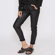 Riley Wax Look Jogger - Black