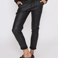 Riley Wax Look Jogger - Black