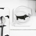 Dapper Dachshund Dog Cork Backed Coasters Set of 4 | Black & White