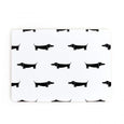 Dapper Dachshund Dog Cork Backed Placemats Set of 4 | Black & White